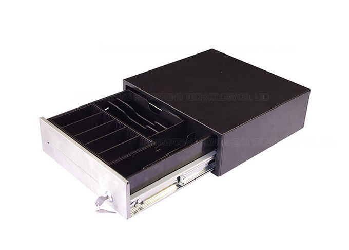 Mini 12.1 Inch POS Register Metal Cash Box With Lock With Ball Bearing Slides