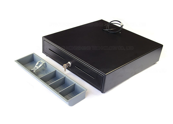Ivory POS Cash Drawer Money Storage Box / Metal Cash Box With Lock 400C