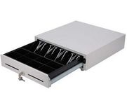 China White POS / ECR Manual Cash Drawer , Portable Lockable Cash Box With Slot company